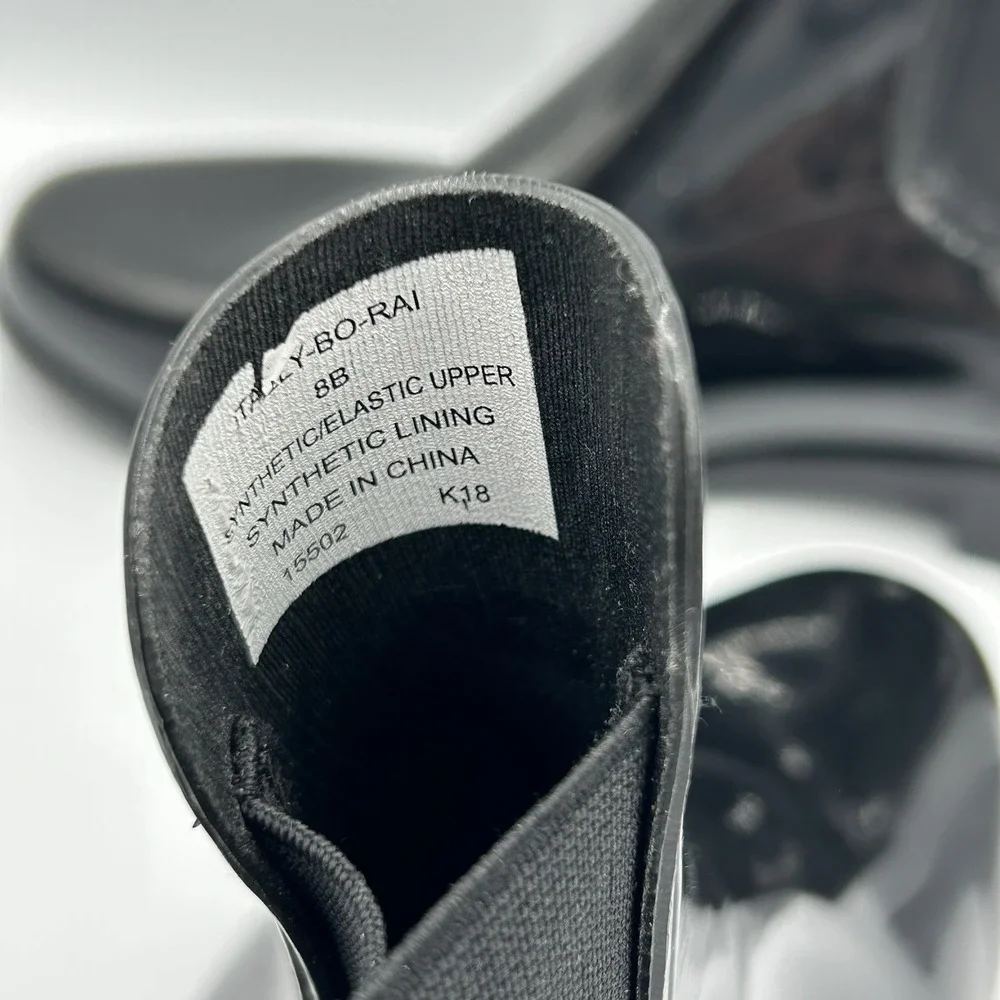 Ralph Lauren Tally Rain Boots Black Patent Leather‎ Chelsea Ankle Booties 8B
